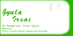 gyula irsai business card